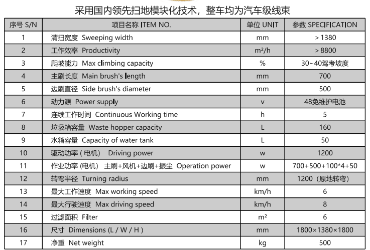 洁路宝驾驶海晏扫地机1400